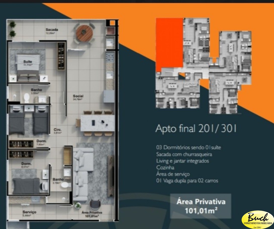 Apartamento, 3 quartos, 137 m² - Foto 3