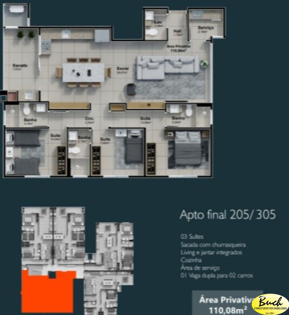 Apartamento, 3 quartos, 137 m² - Foto 7