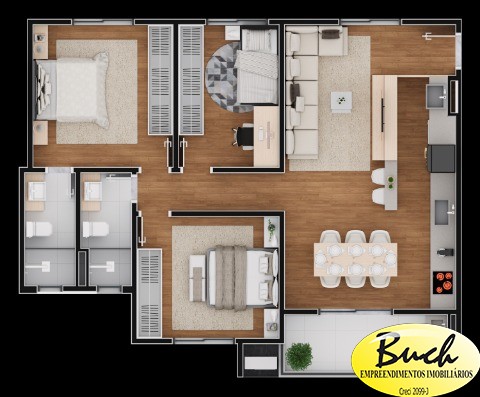 Apartamento, 2 quartos, 78 m² - Foto 2