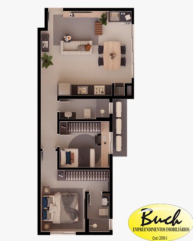 Apartamento, 1 quarto, 58 m² - Foto 9