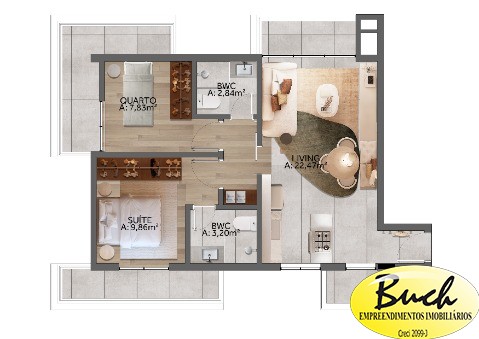 Apartamento, 1 quarto, 77 m² - Foto 2