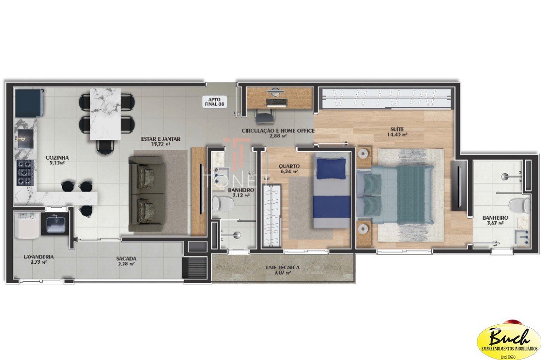 Apartamento, 3 quartos, 78 m² - Foto 19