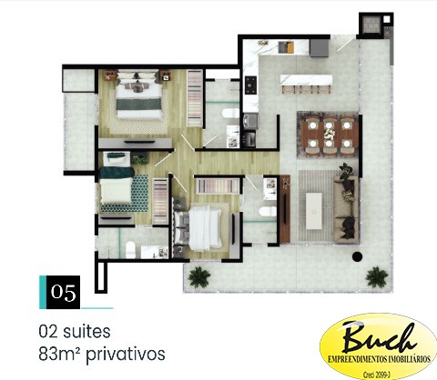 Apartamento, 3 quartos, 83 m² - Foto 5