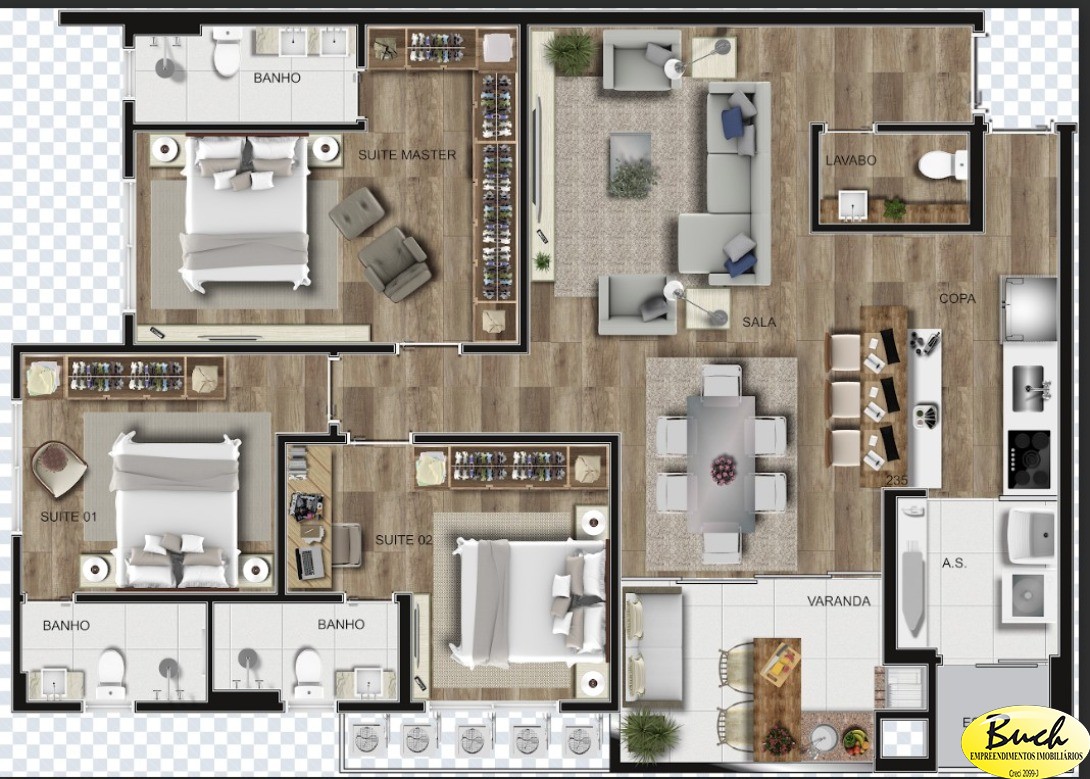 Apartamento, 3 quartos, 127 m² - Foto 38