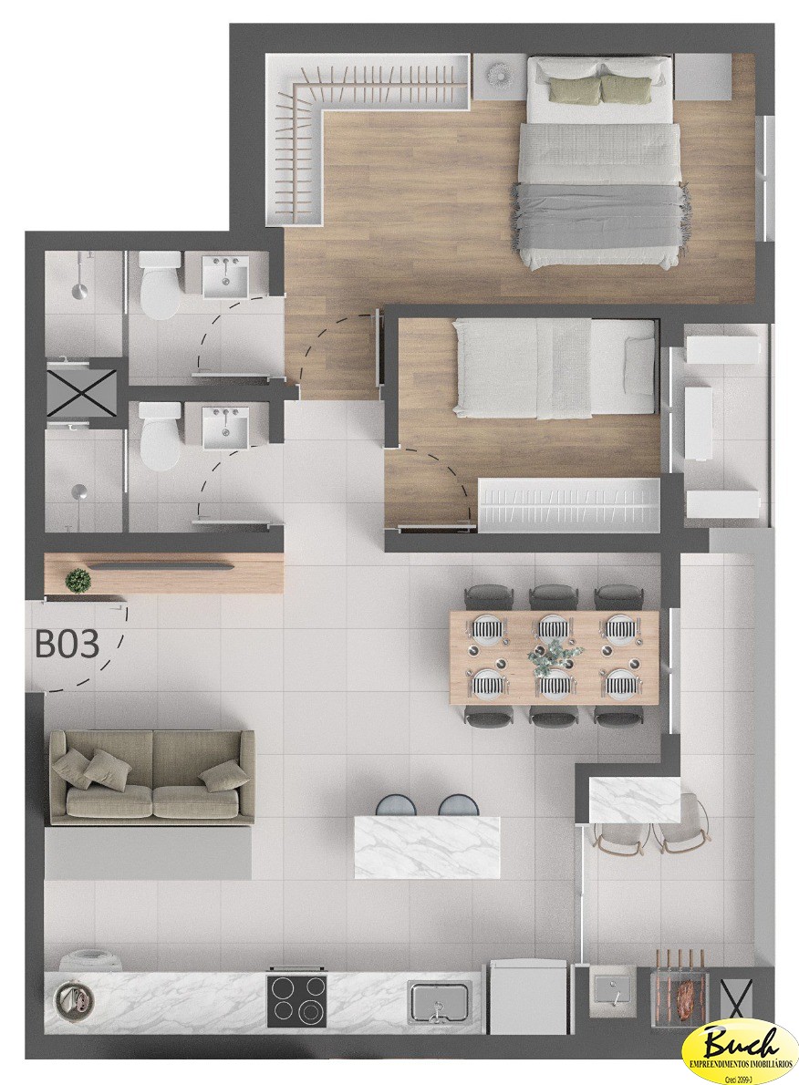 Apartamento, 2 quartos, 62 m² - Foto 13