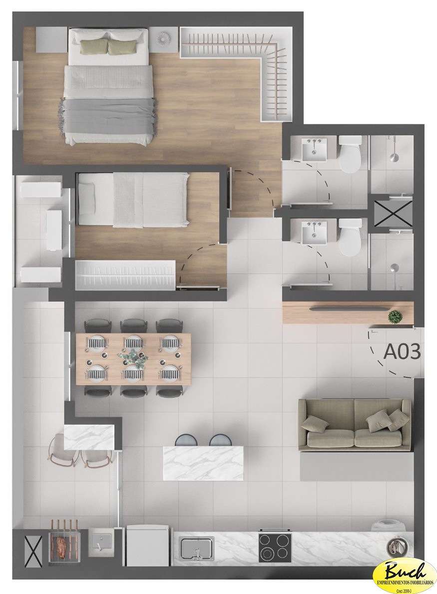 Apartamento, 2 quartos, 62 m² - Foto 14