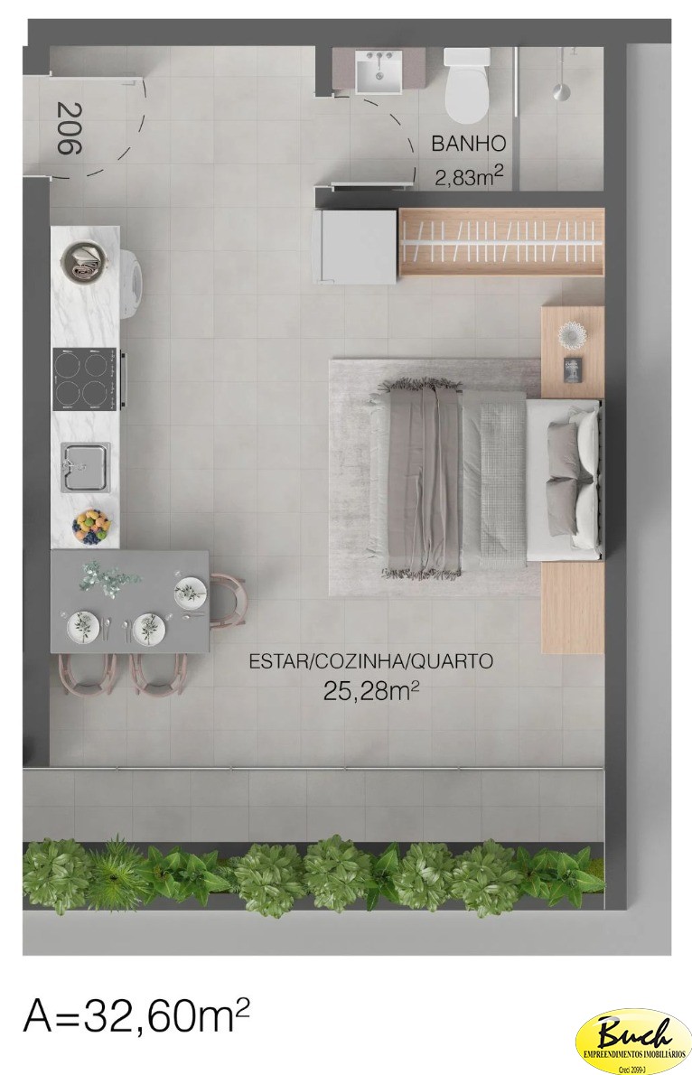 Apartamento, 1 quarto, 31 m² - Foto 17