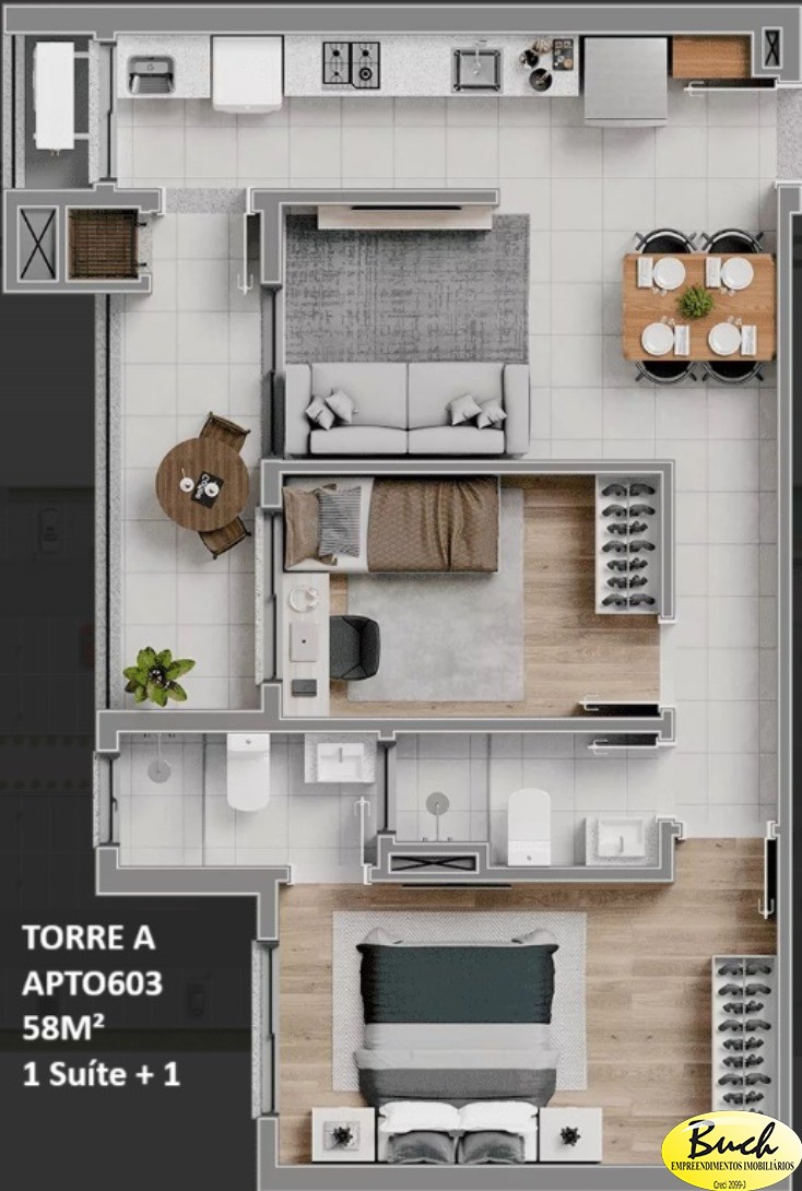Apartamento, 3 quartos, 74 m² - Foto 4