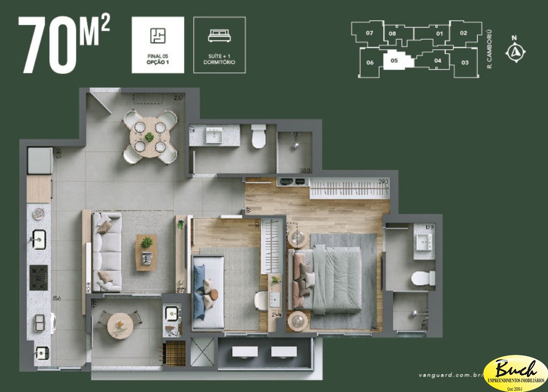 Apartamento, 2 quartos, 70 m² - Foto 8