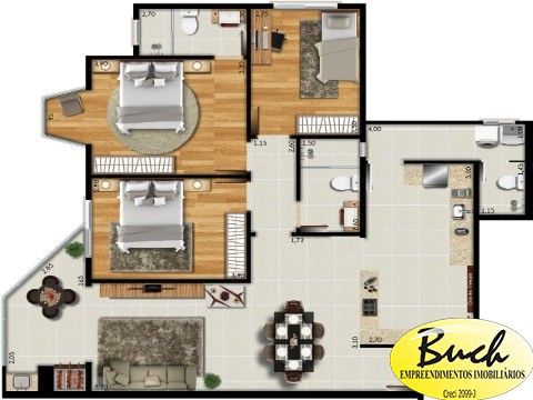 Apartamento, 3 quartos, 115 m² - Foto 3