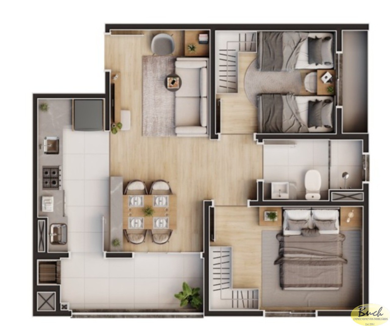 Apartamento, 2 quartos, 51 m² - Foto 4