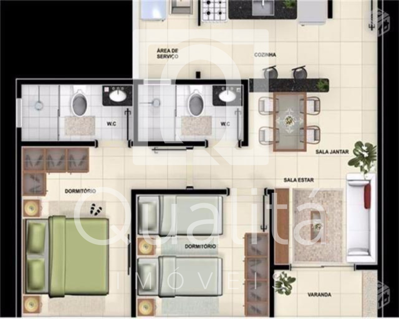 Apartamento, 2 quartos, 58 m² - Foto 7
