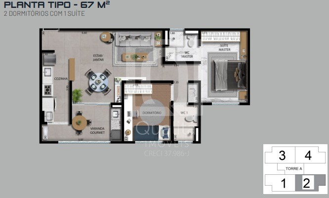 Apartamento, 1 quarto, 44 m² - Foto 41