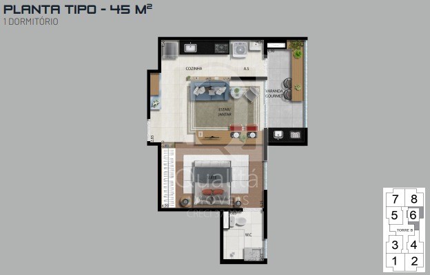 Apartamento, 1 quarto, 44 m² - Foto 42