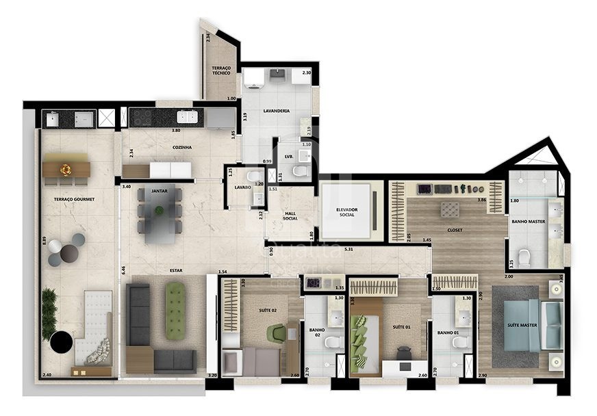 Apartamento, 3 quartos, 151 m² - Foto 36