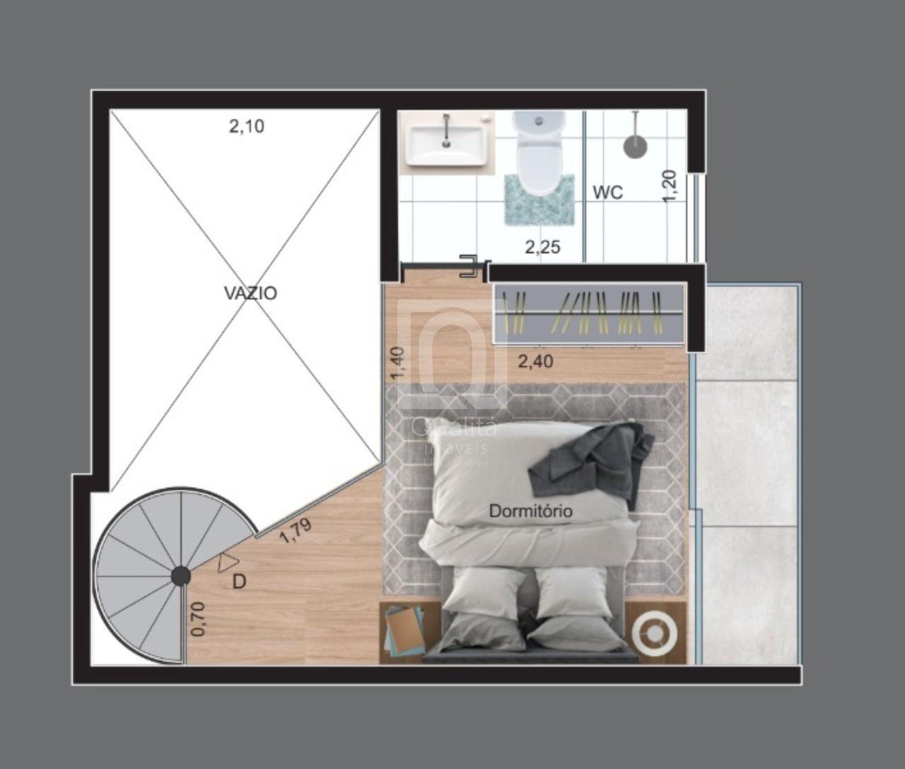 Apartamento à venda com 1 quarto, 40m² - Foto 4