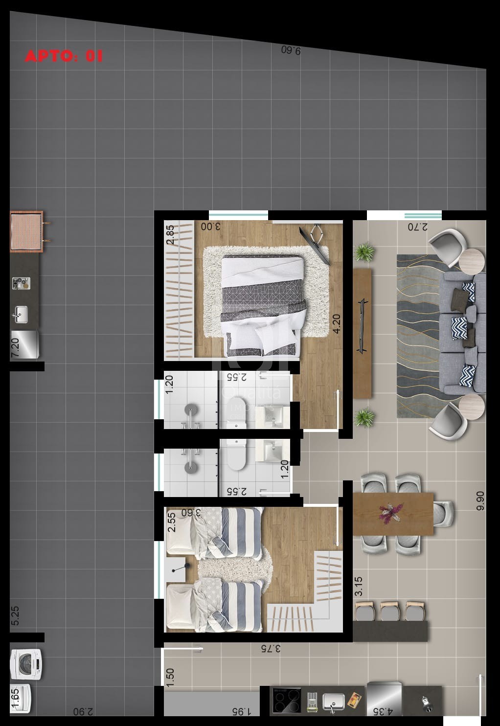 Apartamento à venda com 2 quartos, 142m² - Foto 15