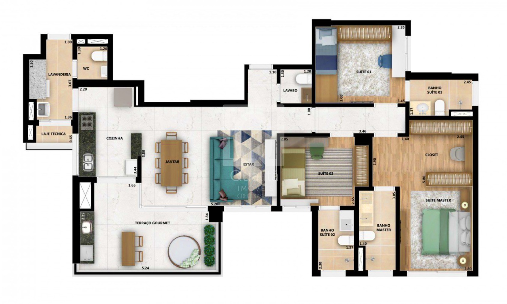 Apartamento, 3 quartos, 111 m² - Foto 2