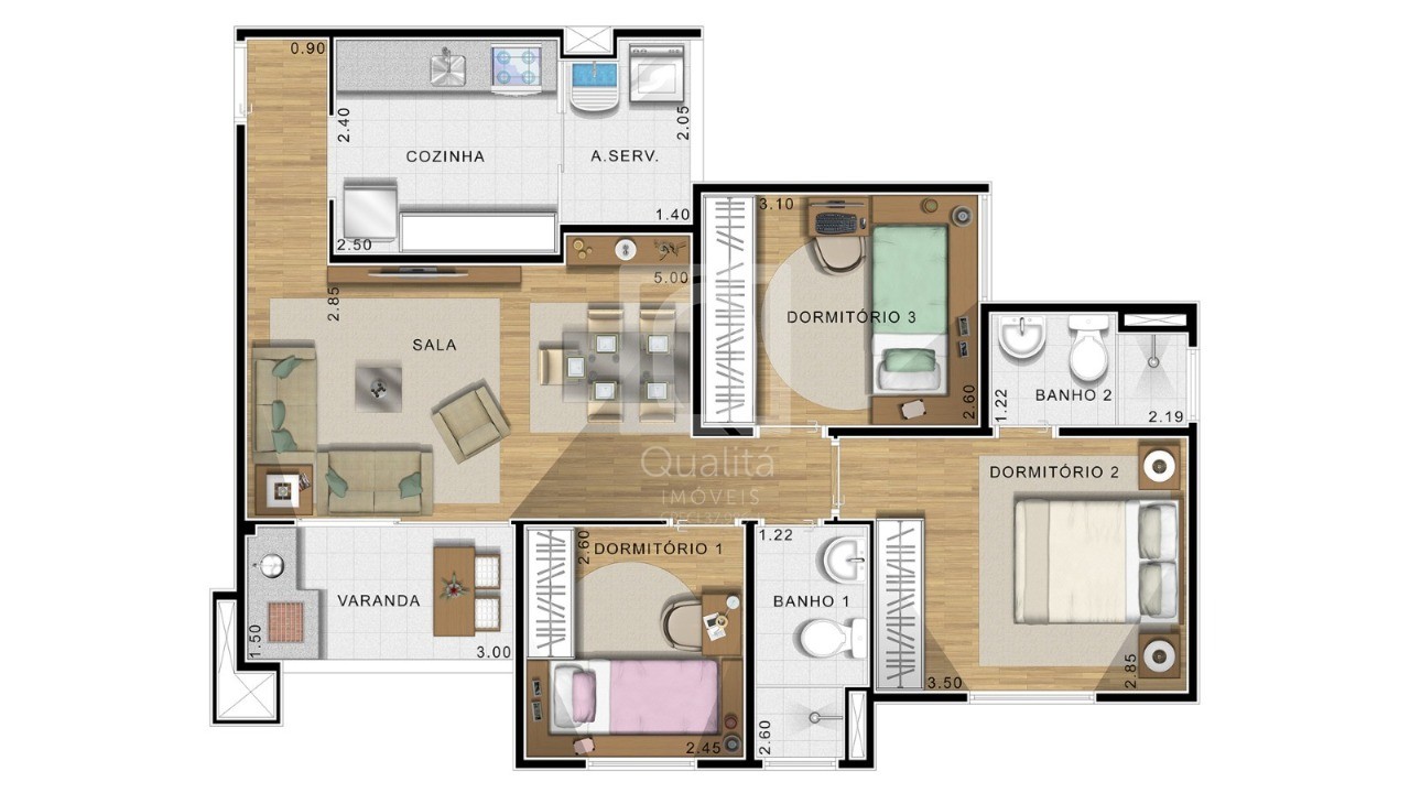 Apartamento, 3 quartos, 72 m² - Foto 18