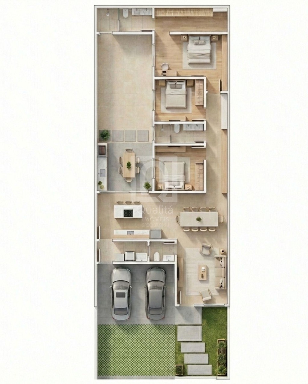 Casa de Condomínio, 3 quartos - Foto 2