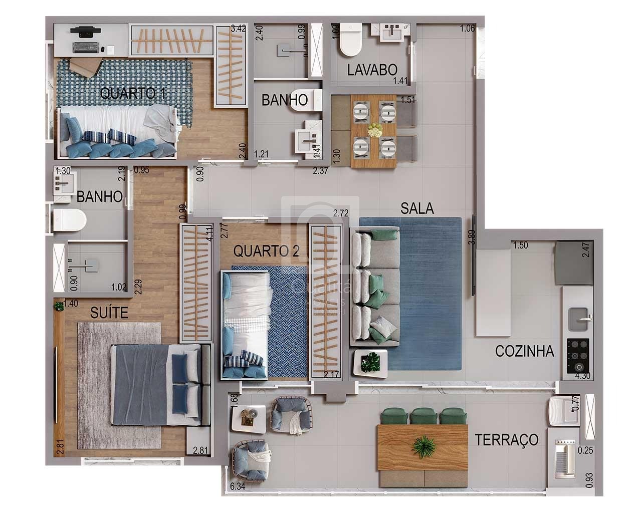 Cobertura, 3 quartos, 73 m² - Foto 20