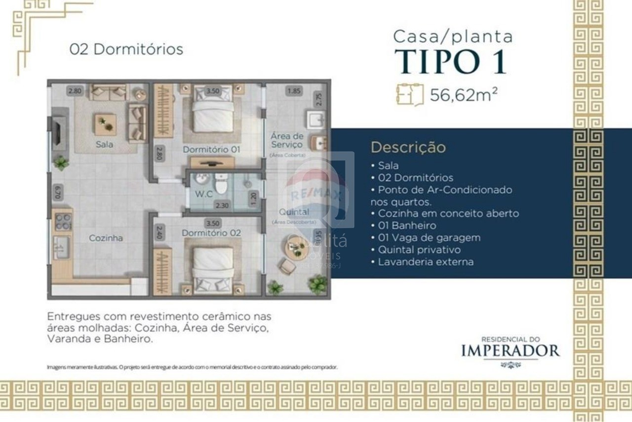 Apartamento, 2 quartos, 47 m² - Foto 1