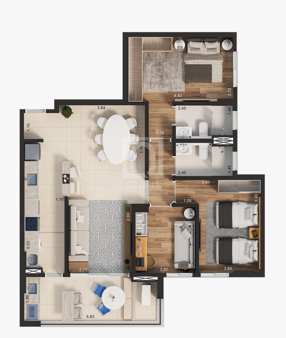 Apartamento, 3 quartos, 112 m² - Foto 6