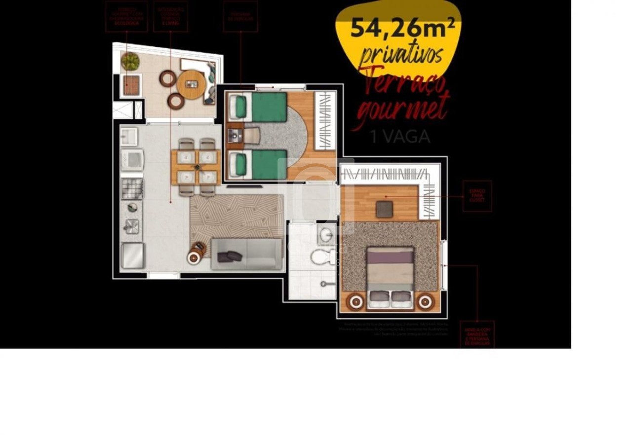 Apartamento, 2 quartos, 54 m² - Foto 12