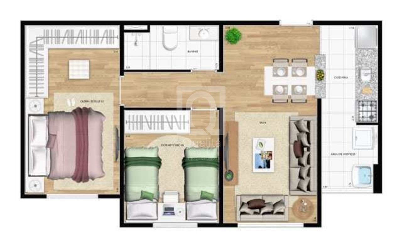 Apartamento, 2 quartos, 53 m² - Foto 8