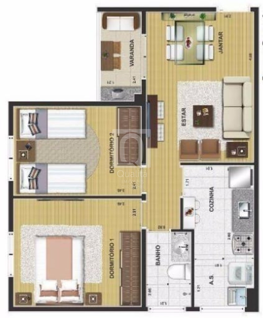 Apartamento, 2 quartos, 54 m² - Foto 8