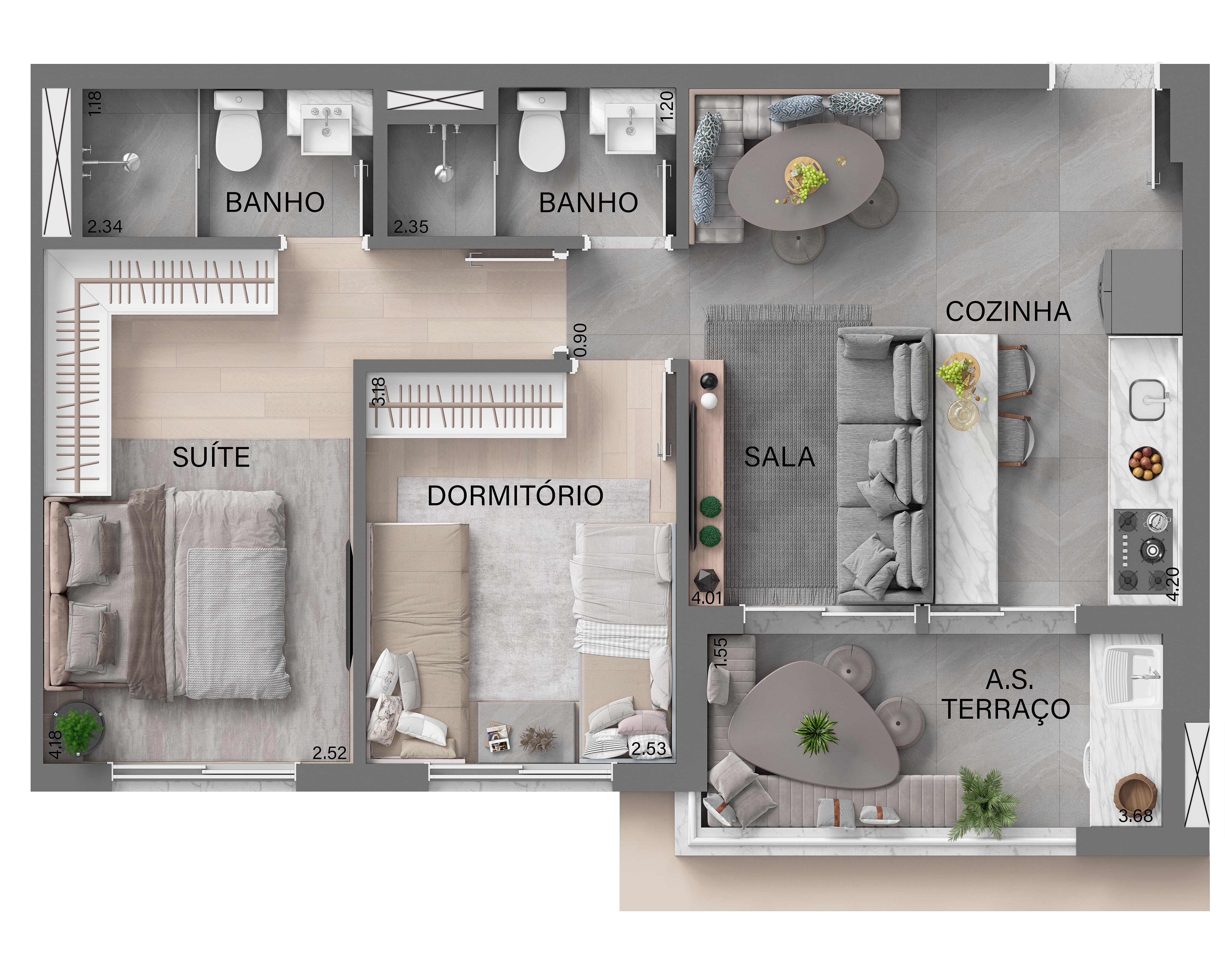 Apartamento, 2 quartos, 57 m² - Foto 14