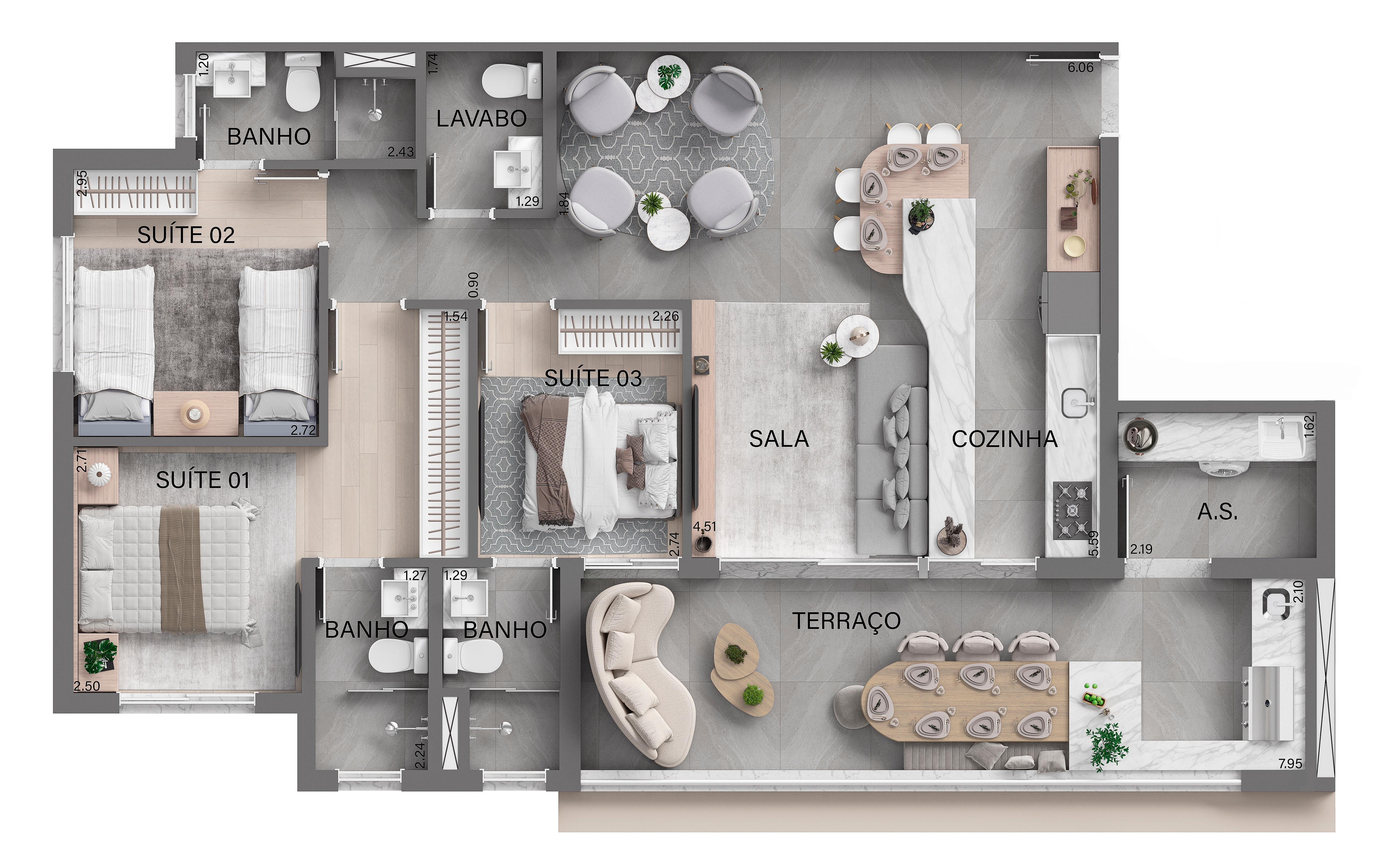 Apartamento, 2 quartos, 57 m² - Foto 6