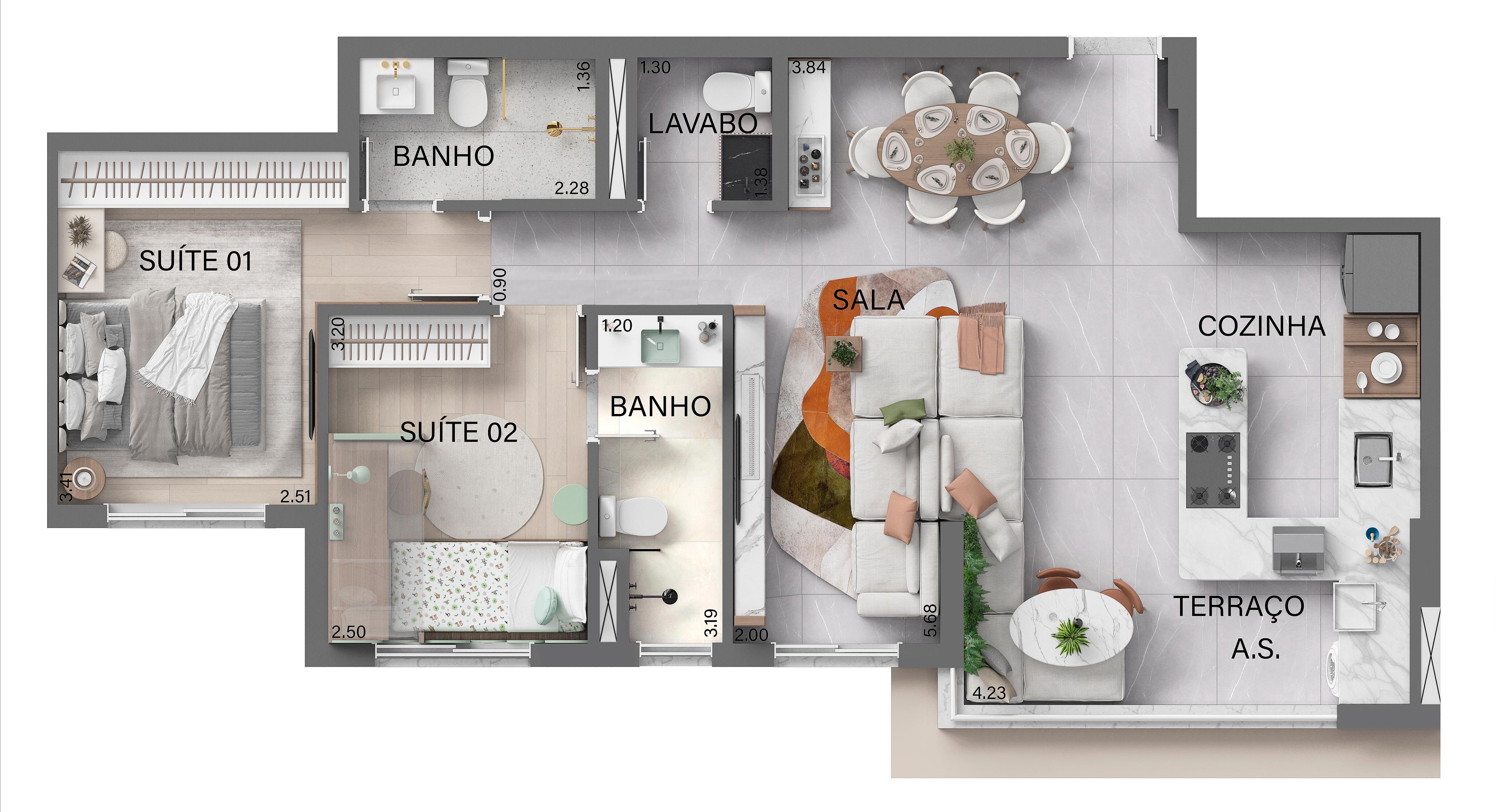 Apartamento, 2 quartos, 57 m² - Foto 9