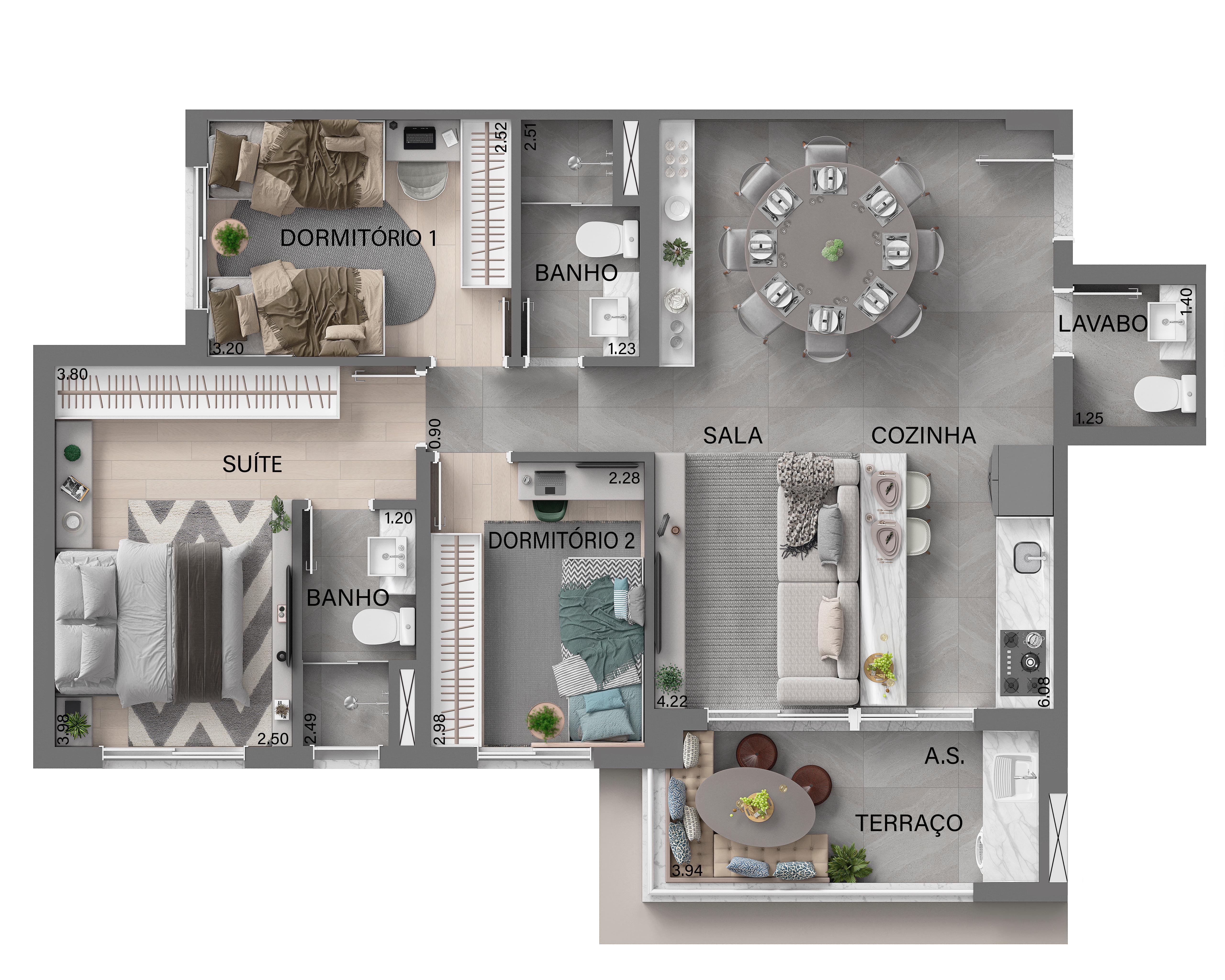 Apartamento, 2 quartos, 57 m² - Foto 12