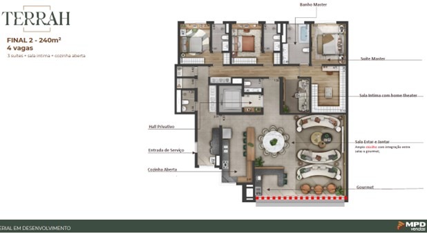 Apartamento, 3 quartos, 240 m² - Foto 6
