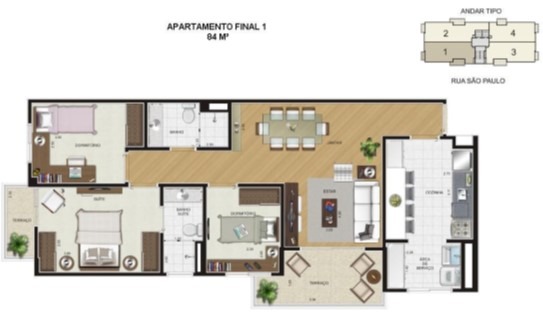 Apartamento, 3 quartos, 84 m² - Foto 9