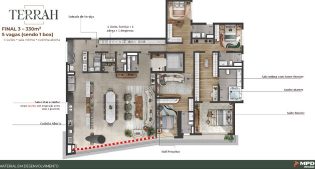 Apartamento, 3 quartos, 240 m² - Foto 5