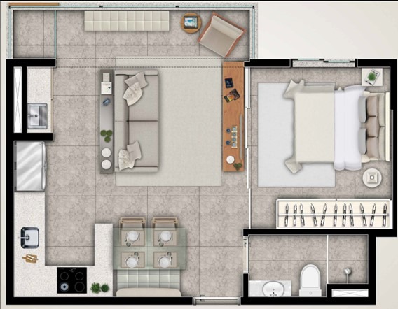 Apartamento, 1 quarto, 40 m² - Foto 8