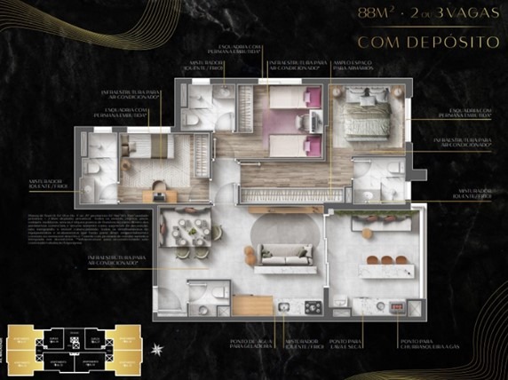 Apartamento, 3 quartos, 87 m² - Foto 42