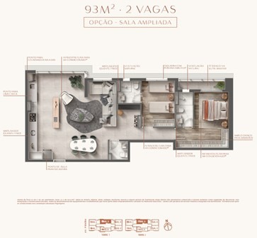 Apartamento à venda com 3 quartos, 93m² - Foto 2