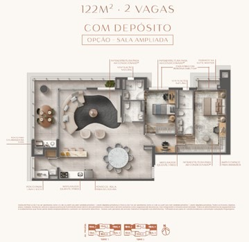 Apartamento, 3 quartos, 122 m² - Foto 2