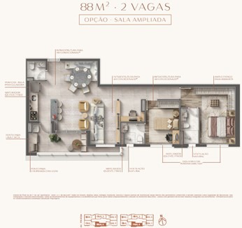 Apartamento, 3 quartos, 88 m² - Foto 2