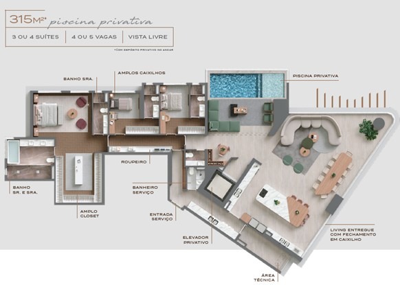 Apartamento, 4 quartos, 315 m² - Foto 3