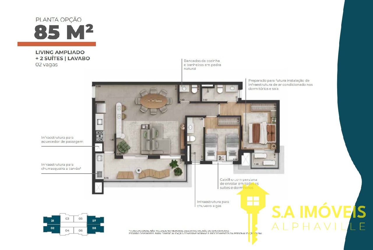 Apartamento, 3 quartos, 85 m² - Foto 3