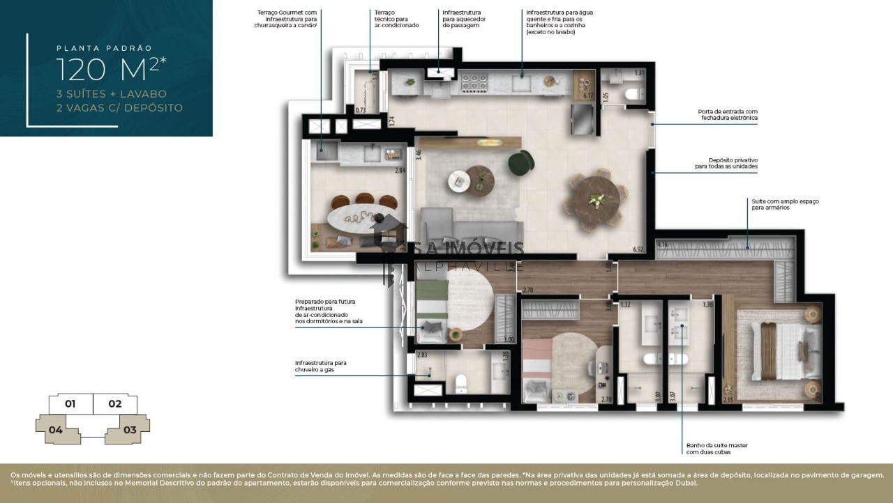 Apartamento, 3 quartos, 119 m² - Foto 4