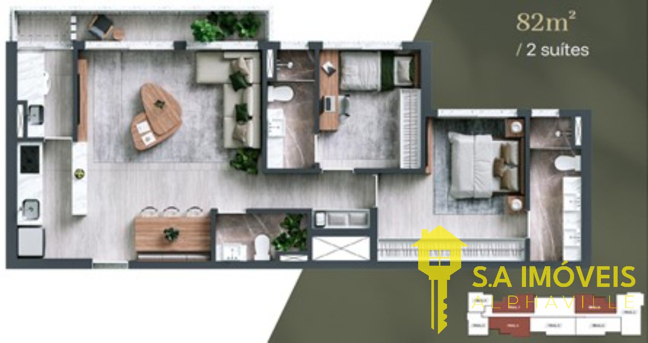 Apartamento, 3 quartos, 82 m² - Foto 2