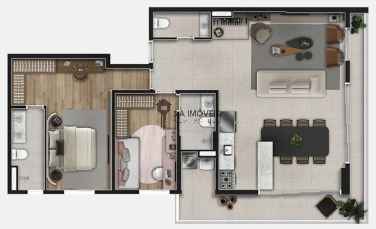 Apartamento, 2 quartos, 107 m² - Foto 2