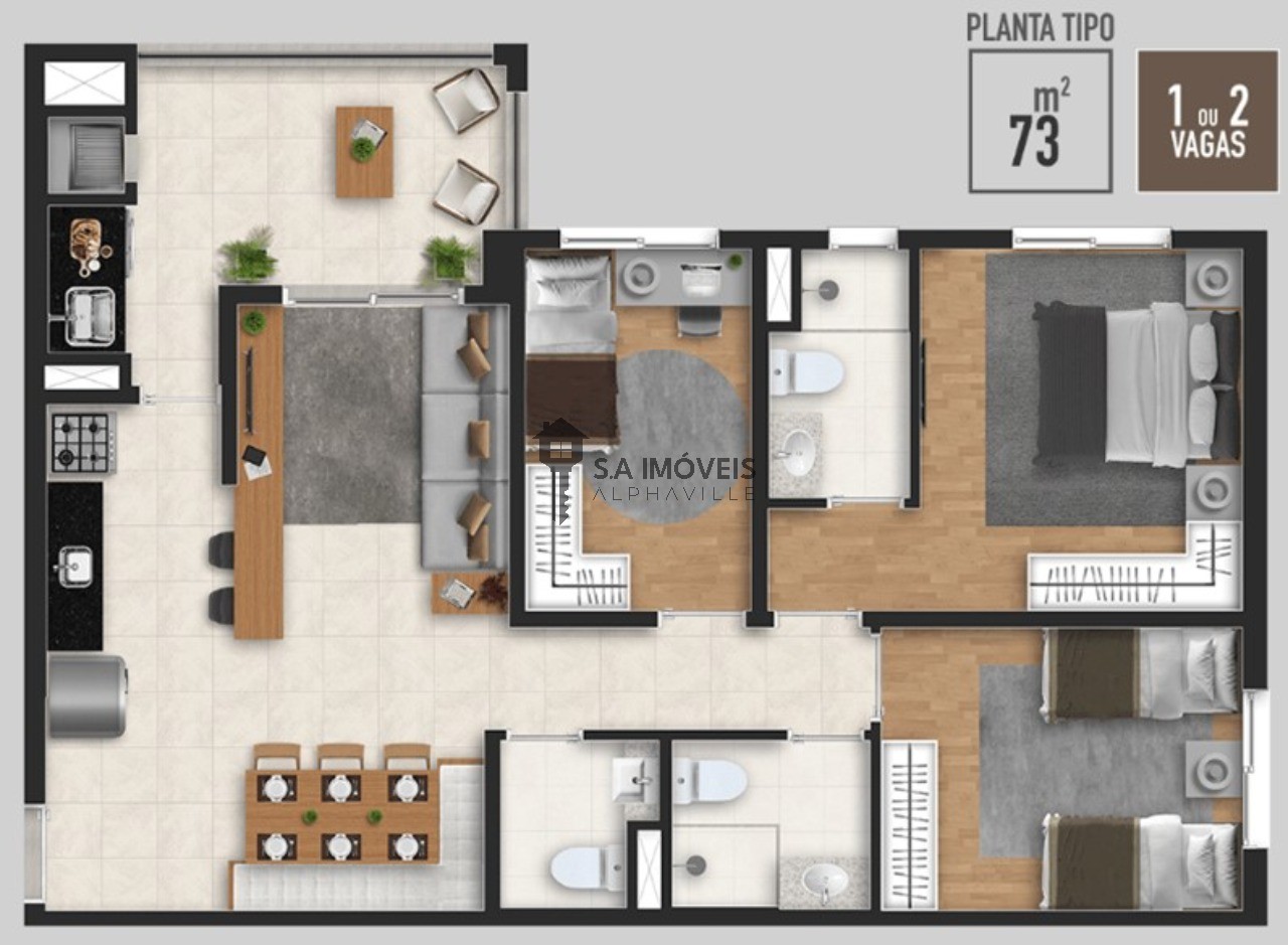 Apartamento, 3 quartos, 73 m² - Foto 26