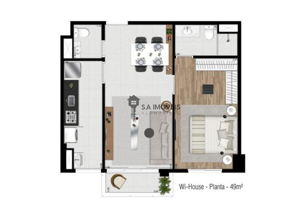 Apartamento, 1 quarto, 49 m² - Foto 17