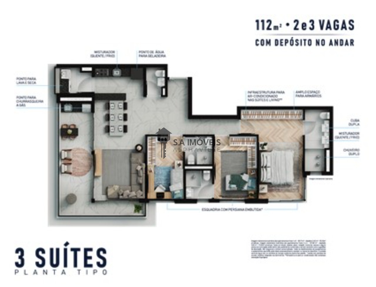 Apartamento, 3 quartos, 112 m² - Foto 8